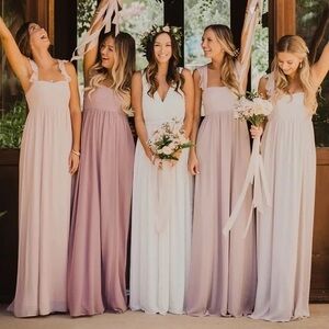 SHOW ME YOUR MUMU DUSTY PINK BLUSH JUNE MAXI BRIDESMAID WEDDING BRIDE DRESS SZ M